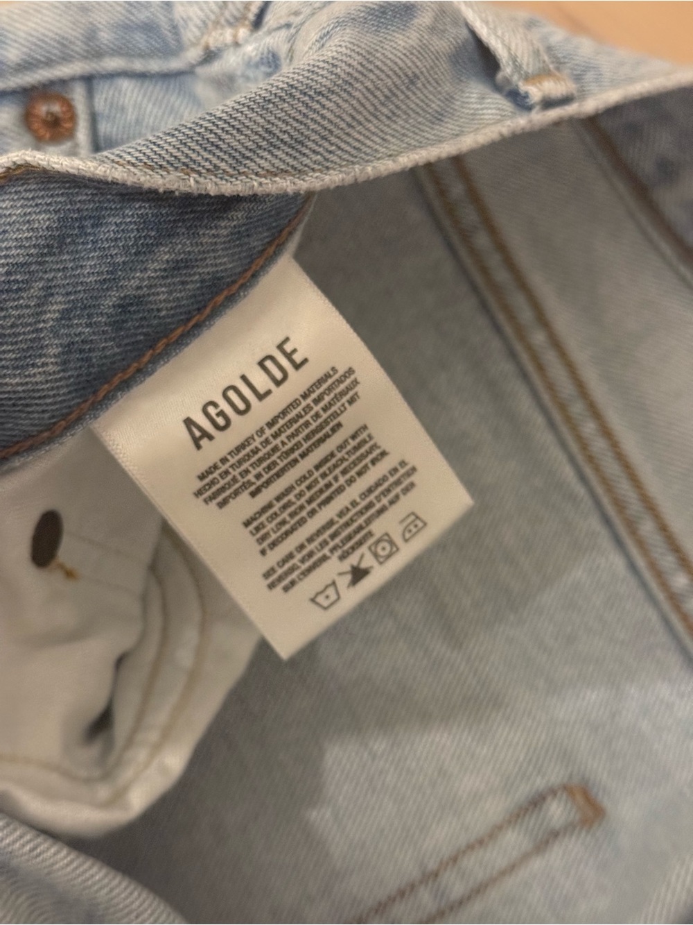 Agolde Light/Medium Slim-Straight High-Rise Jeans - Picture 6 of 6